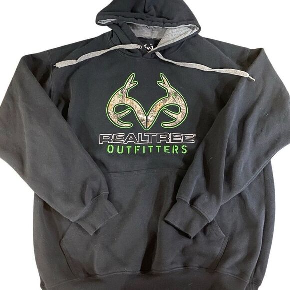 Realtree Outfitters Men’s Hoodie XL Hunting Camo Pullover Drawstring, Deer Print - Picture 1 of 4